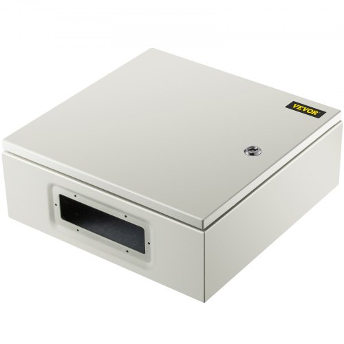 VEVOR Caja NEMA De Acero Al Carbono 40x40x15 Cm – IP66 NEMA 4X, Resistente Al Agua Y Polvo, Con Placa De Montaje Y Cerradura Reforzada, Para Exteriores E Interiores