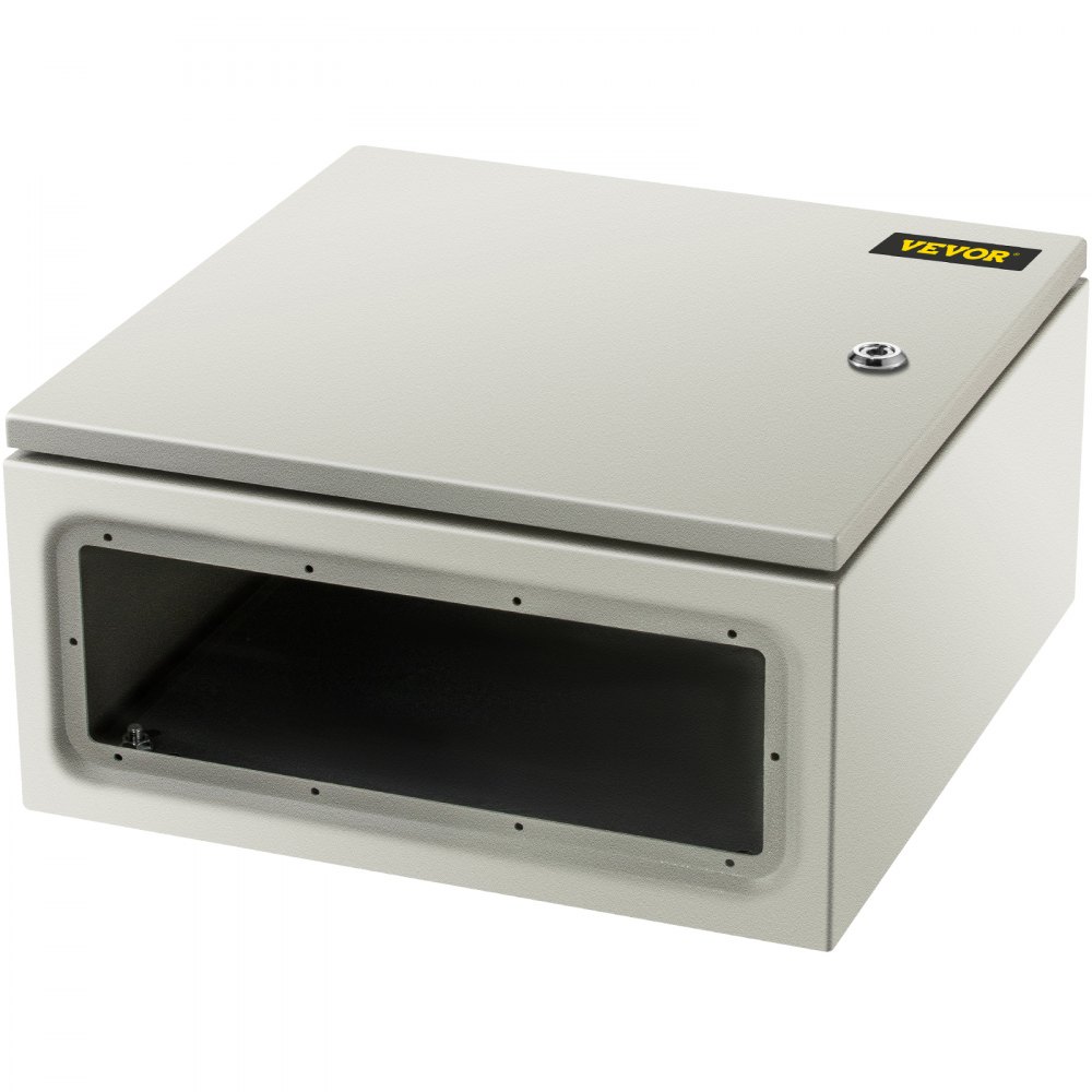 VEVOR NEMA Steel Enclosure, 40 x 40 x 20 cm NEMA 4X Steel Electrical Box, IP66 Waterproof & Dustproof, Outdoor/Indoor Electrical Junction Box, with Mounting Plate