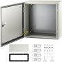 VEVOR NEMA Steel Enclosure, 16 x 16 x 8'' NEMA 4X Steel Electrical Box, IP66 Waterproof & Dustproof, Outdoor/Indoor Electrical Junction Box, with Mounting Plate