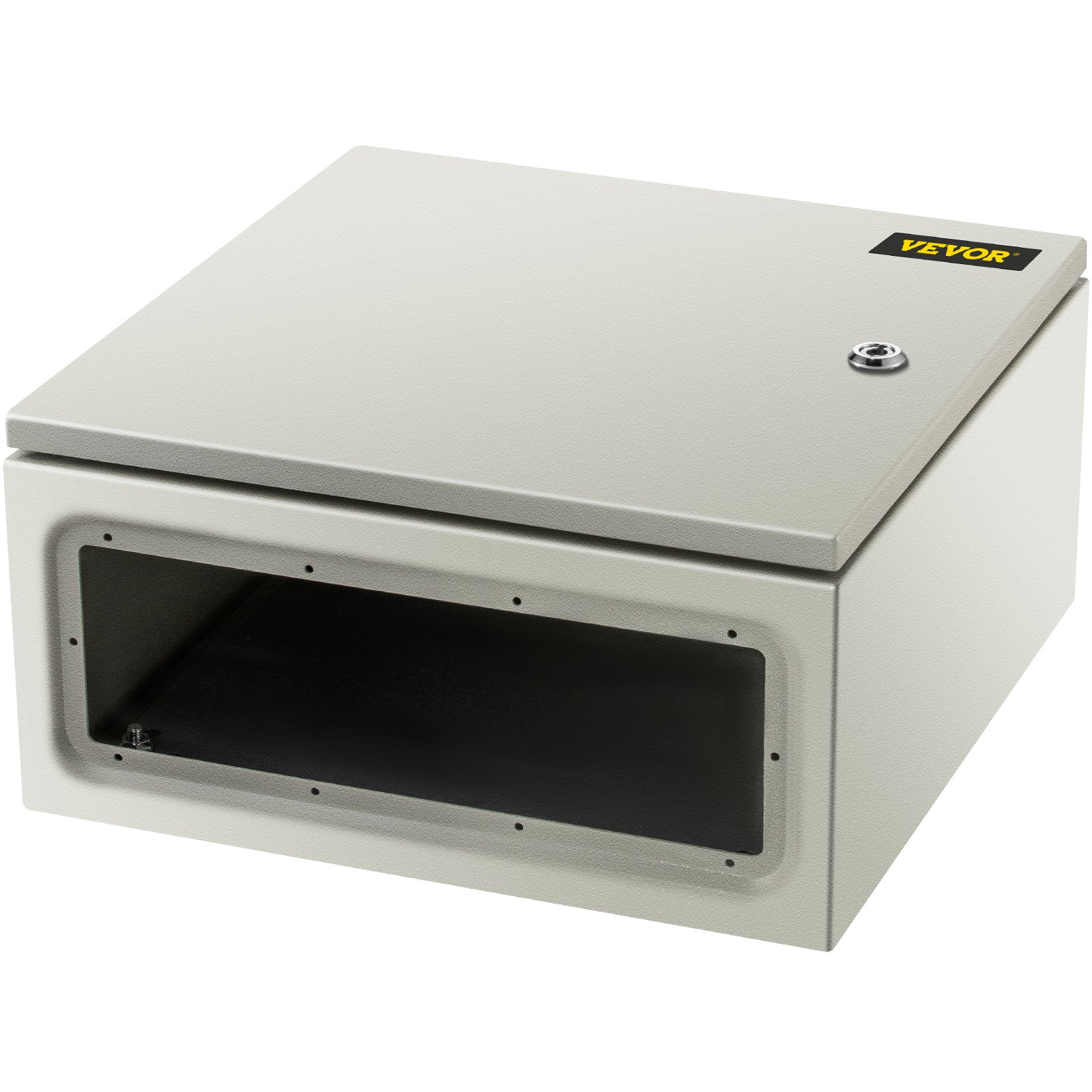 VEVOR NEMA Steel Enclosure, 40 x 40 x 20 cm NEMA 4X Steel Electrical Box, IP66 Waterproof & Dustproof, Outdoor/Indoor Electrical Junction Box, with Mounting Plate