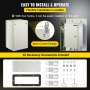 VEVOR NEMA Steel Enclosure, 50 x 30 x 25 cm NEMA 4X Steel Electrical Box, IP66 Waterproof & Dustproof, Outdoor/Indoor Electrical Junction Box, with Mounting Plate