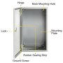 VEVOR NEMA Steel Enclosure, 50 x 30 x 25 cm NEMA 4X Steel Electrical Box, IP66 Waterproof & Dustproof, Outdoor/Indoor Electrical Junction Box, with Mounting Plate