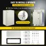 VEVOR NEMA Steel Enclosure, 20 x 12 x 10\'\' NEMA 4X Steel Electrical Box, IP66 Waterproof & Dustproof, Outdoor/Indoor Electrical Junction Box, with Mounting Plate