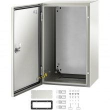 VEVOR NEMA Steel Enclosure, 50.8 x 30.5 x 25.4cm NEMA 4X Steel Electrical Box, IP66 Waterproof & Dustproof, Outdoor/Indoor Electrical Junction Box, with Mounting Plate