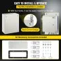 VEVOR NEMA Steel Case, 20x16x8'' NEMA 4X Metal Electric Enclosure, IP66 Water & Dust Resistant, Suitable for Both Outdoor & Indoor Use, Includes Mounting Plate