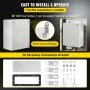 VEVOR NEMA Steel Enclosure, 20 x 16 x 10\'\' NEMA 4X Steel Electrical Box, IP66 Waterproof & Dustproof, Outdoor/Indoor Electrical Junction Box, with Mounting Plate
