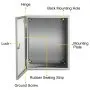VEVOR NEMA Steel Enclosure, 20 x 16 x 10\'\' NEMA 4X Steel Electrical Box, IP66 Waterproof & Dustproof, Outdoor/Indoor Electrical Junction Box, with Mounting Plate