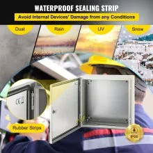 VEVOR Steel Electrical Box Electrical Enclosure Box 20x20x6'' Carbon Steel IP65