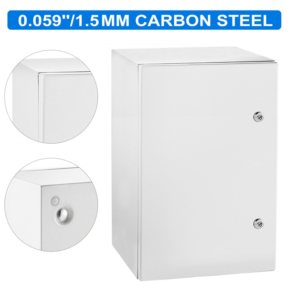VEVOR Steel Electrical Box Electrical Enclosure Box 24x16x8'' Carbon Steel IP65