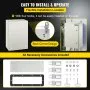 VEVOR NEMA Steel Enclosure, 24 x 16 x 10\'\' NEMA 4X Steel Electrical Box, IP66 Waterproof & Dustproof, Outdoor/Indoor Electrical Junction Box, with Mounting Plate