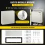 VEVOR NEMA Steel Case, 24x24x8'' NEMA 4X Metal Electric Enclosure, IP66 Water & Dust Resistant, Suitable for Both Outdoor & Indoor Use, Includes Mounting Plate