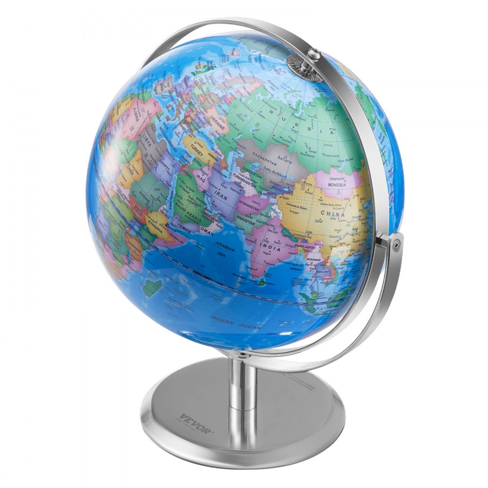 VEVOR Talking World Globe, 9 in/228.6 mm, Interactive Globe for Kids Early Learning Teaching, Educational Globe with Smart Talking Pen LED Night Light USB Interface, Gifts for Children Boys & Girls (Map Language: English)