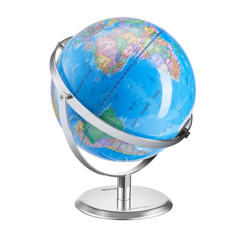VEVOR Talking World Globe, 9 in/228.6 mm, Interactive Globe for Kids Early Learning Teaching, Educational Globe with Smart Talking Pen LED Night Light USB Interface, Gifts for Children Boys & Girls (Map Language: English)