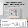 VEVOR 3-grenet strålevarmemanifold 1/2" PEX-rør gulvvarmemanifoldsett