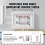 VEVOR 6-Branch Radiant Heat Manifold 1/2" PEX Tubing Floor Heating Manifold Set