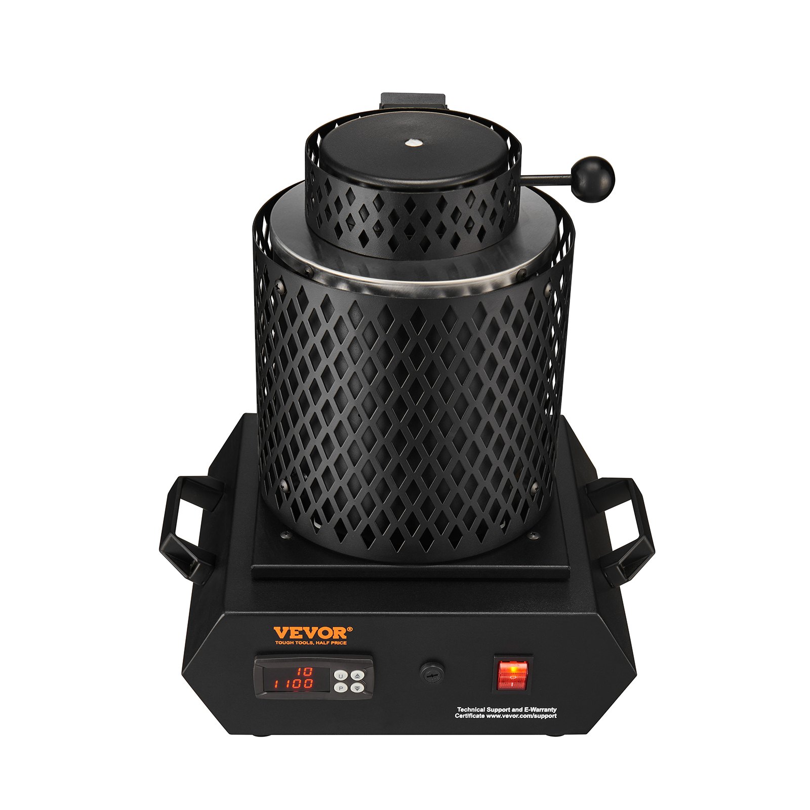 VEVOR Gold Melting Furnace, 1350W, 1150°C Max Temperature, Digital Electric Melting Furnace with 1 kg and 3 kg Ceramic Crucibles, Crucible Tongs, and Gloves, for Gold, Silver, Aluminum, Copper