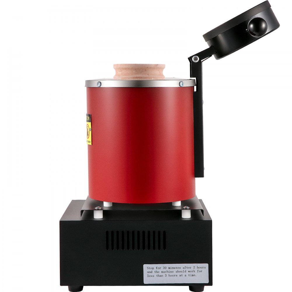 VEVOR Gold Melting Furnace, 1350W, 1150 ℃ Max Temperature, Digital Electric Melting Furnace, with 3 kg Ceramic Crucible, Ingot Die, and Gloves, for Processing of Gold, Silver, Copper, Aluminum