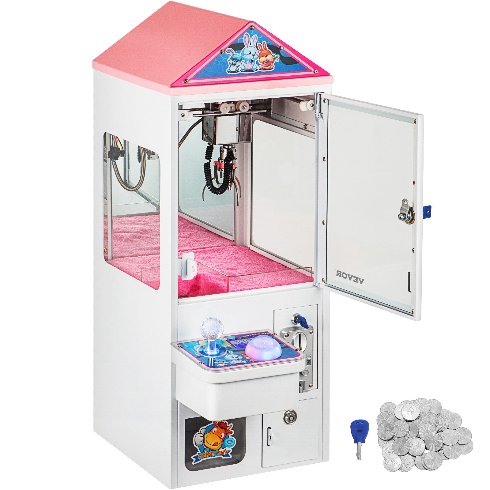 Vevor 110v Mini Claw Crane Machine Metal Case Bar Candy Toy Catcher Shake-proof