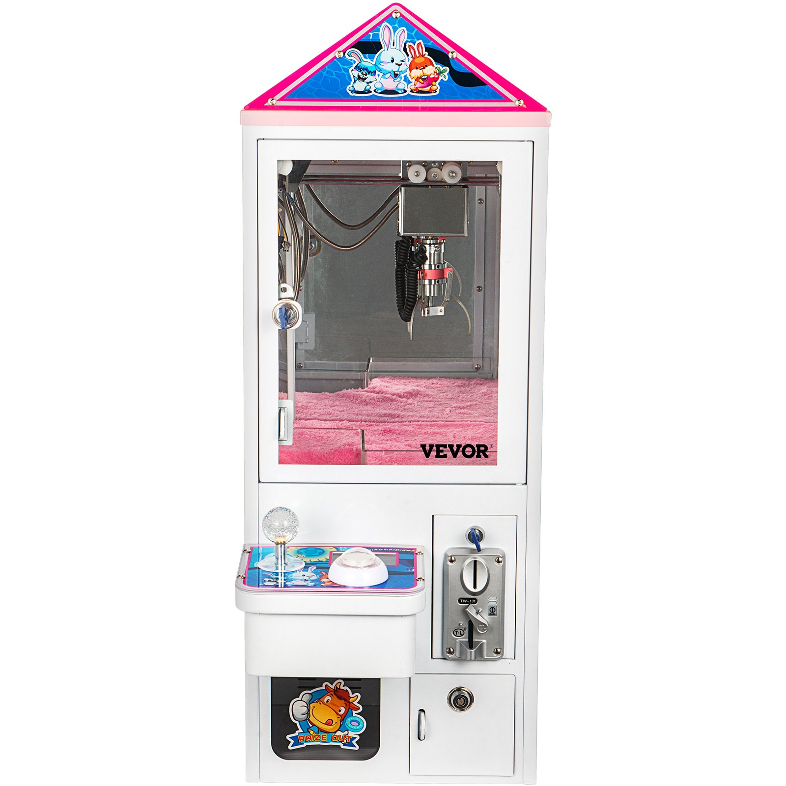 Vevor 110v Mini Claw Crane Machine Metal Case Bar Candy Toy Catcher Shake-proof