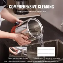 Dispensador de queso eléctrico VEVOR con bomba, calentador comercial de salsa de queso caliente de 2,3 cuartos de galón, dispensador de bomba de plástico, temperatura ajustable de 86 a 230 ℉, calentador de salsa de queso nacho, para salsa de queso caliente y caramelo