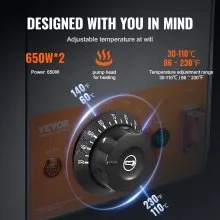 VEVOR Dispensador eléctrico de queso con bombas, calentador comercial de caramelo caliente de 2,3 x 2 cuartos, dispensador de bomba doble calentado de acero inoxidable, calentador de queso Nacho ajustable a temperatura de 86-230 ℉ para caramelo de queso dulce