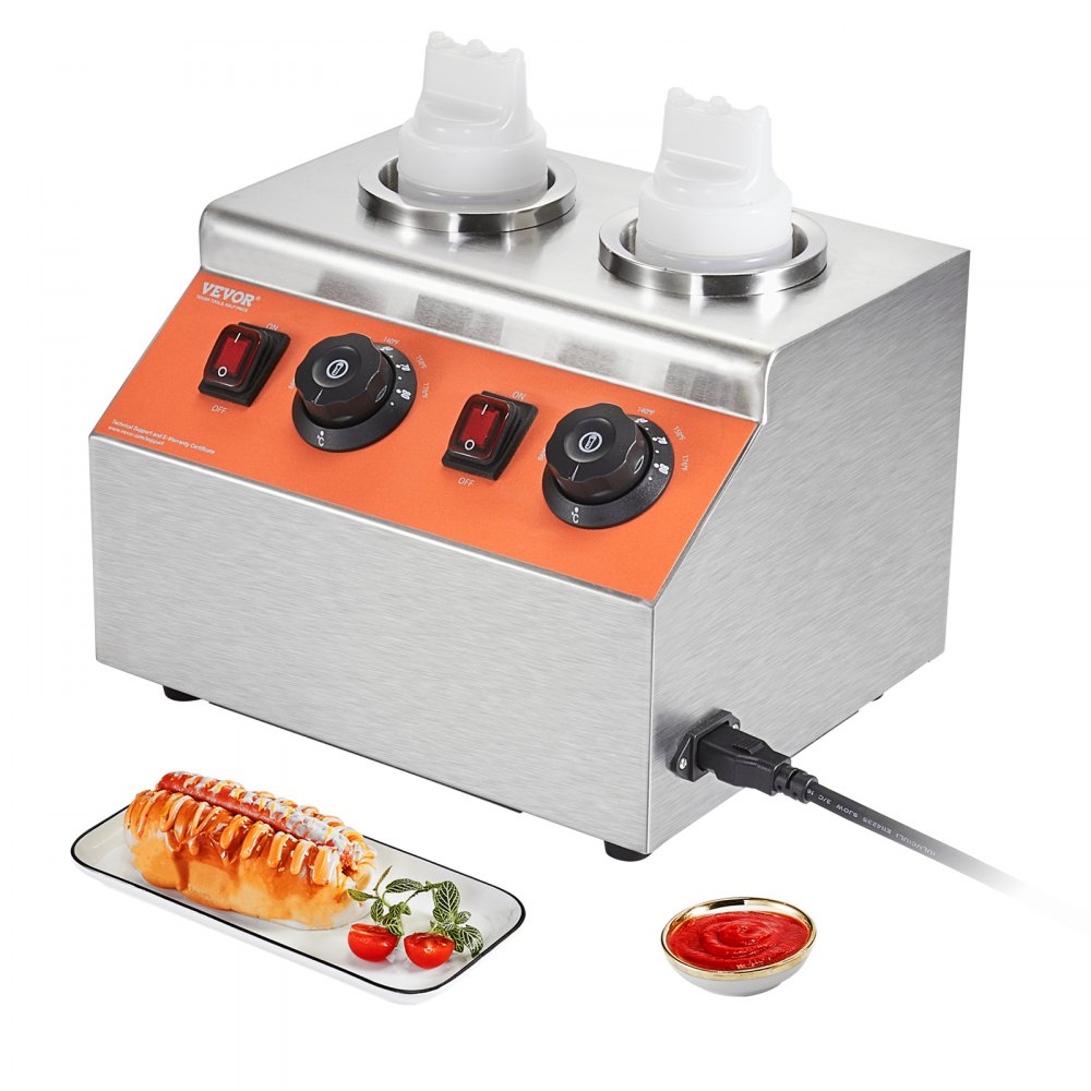 EASYROSE Sauce Cheese Warmer Commercial Double Squeeze Topping