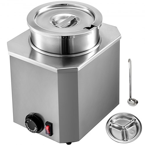 VEVOR Hot Fudge Warmer, Hot Fudge Dispenser, 3 Qt Cheese Warmer Dispenser, 650 W