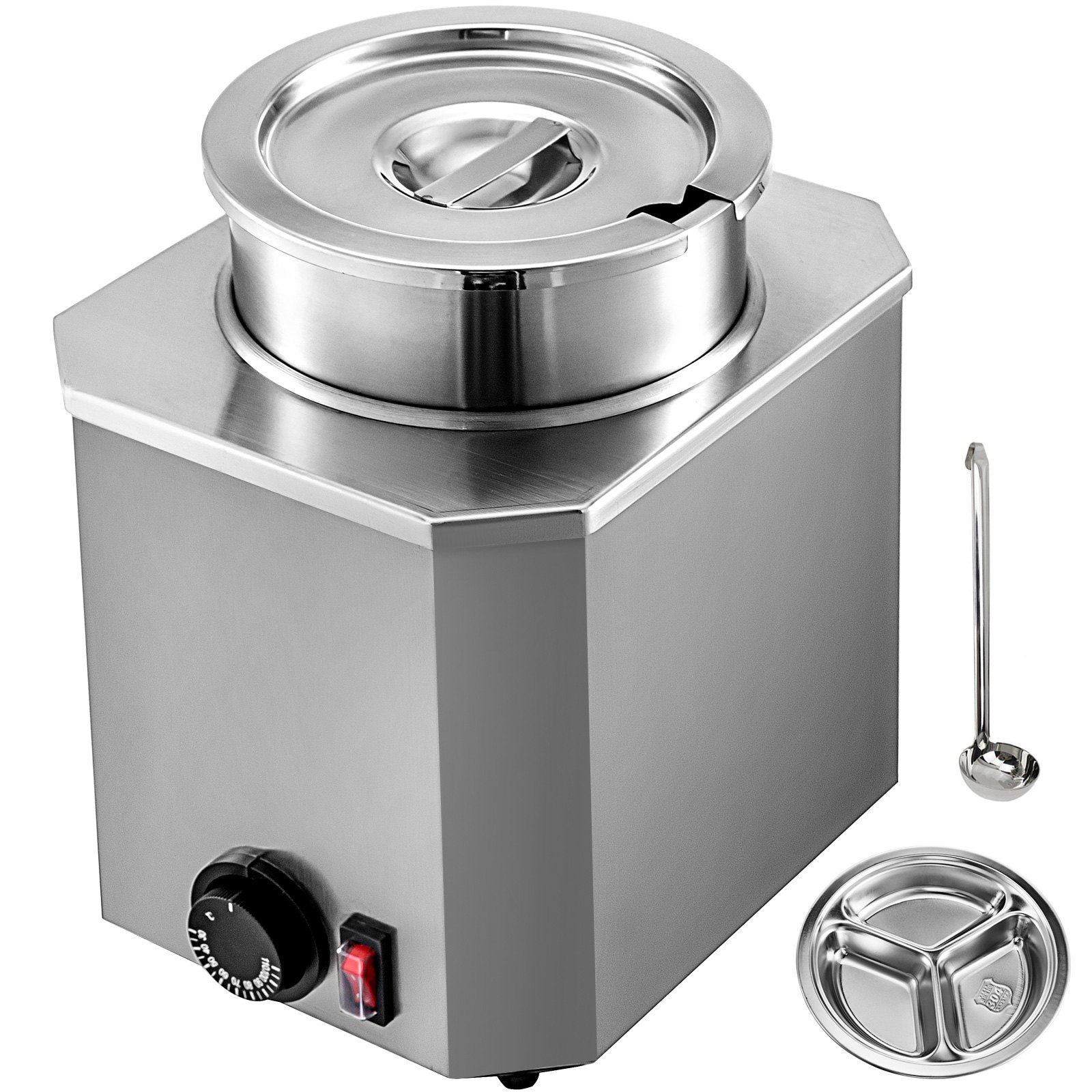 VEVOR Hot Fudge Warmer, Hot Fudge Dispenser, 3 Qt Cheese Warmer Dispenser, 650 W