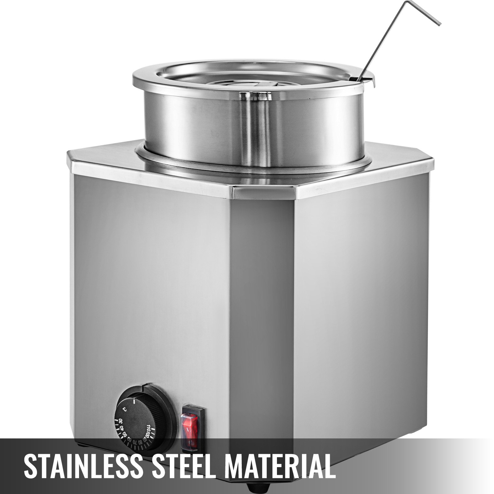 VEVOR Hot Fudge Warmer, Hot Fudge Dispenser, 3 Qt Cheese Warmer Dispenser, 650 W