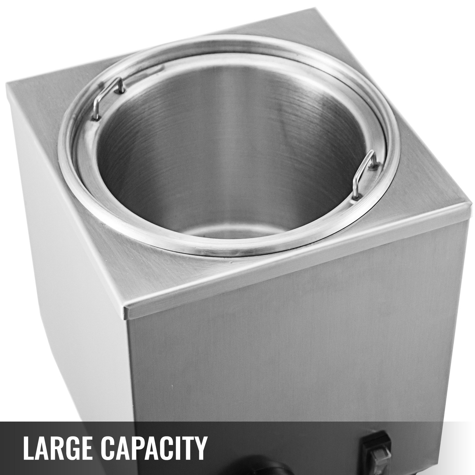 VEVOR Hot Fudge Warmer with Pump Hot Fudge Dispenser 2.2 Qt Hot Cheese Dispenser