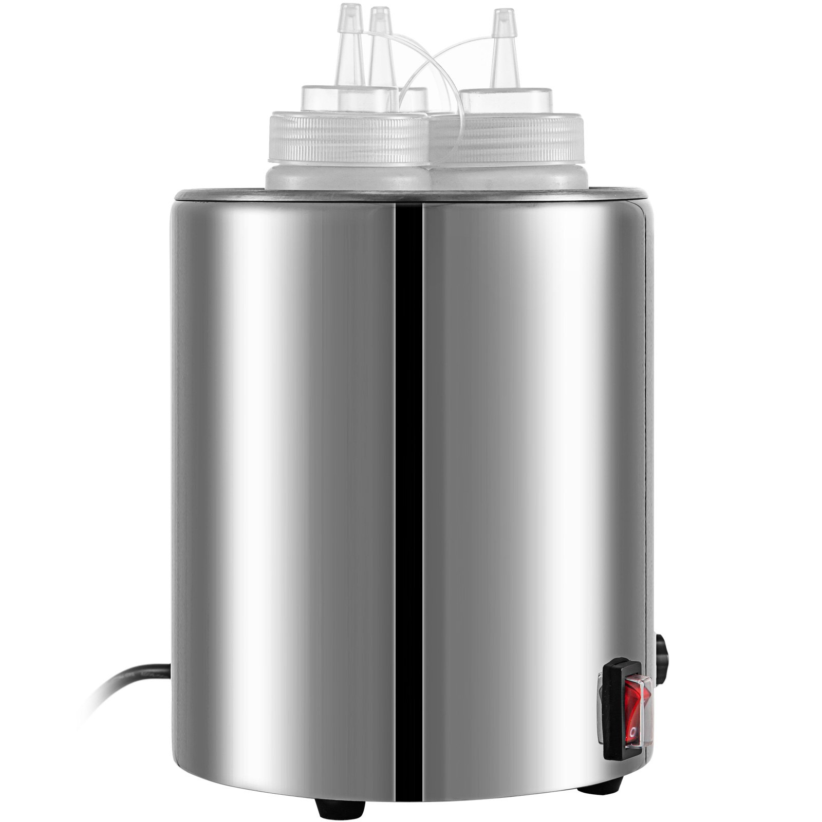 VEVOR Hot Fudge Warmer Hot Fudge Dispenser with Three 0.5 QT Squeeze Bottle 650W