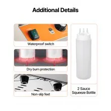 0.8x2 L Electric Bottle Warmer with Bottle Commercial Hot Fudge Warmer 86-185℉