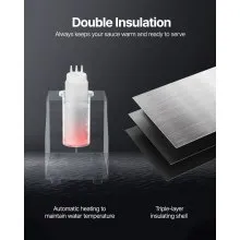 0.8L Electric Bottle Warmer with Bottle Commercial Hot Fudge Warmer 86-185℉