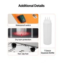 0.8L Electric Bottle Warmer with Bottle Commercial Hot Fudge Warmer 86-185℉