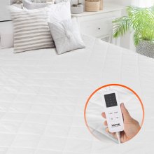 VEVOR Heated Mattress Pad 150 x 160 cm Electric Bed Warmer with Timer Auto Off