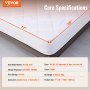 VEVOR Heated Mattress Pad, 195 x 165 cm, Queen Electric Bed Warmer with 4 Heat Settings Control, 12-Hour Timer, 8-Hour Auto Off,All Around Elastic Pocket Brushed Fabric Electric Mattress Sheets