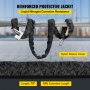 VEVOR Heavy Duty Chain Lock, 79" Long Chain Security Chain and Lock Kit, 0.4" Premium Case-Hardened Chain Pure Brass Lock Core with 3 Keys, Fit for Motorcycle, Generator, Gates, Bicycle, Scooter
