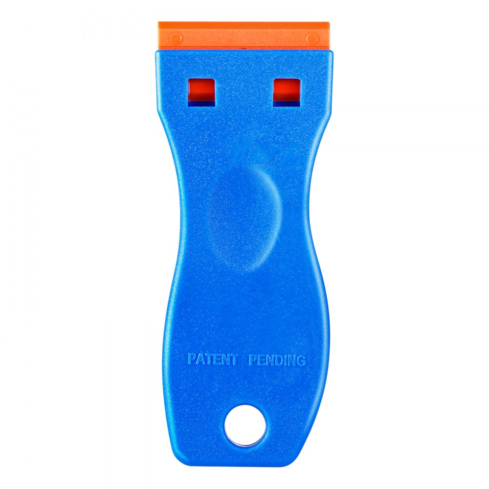 VEVOR Plastic Razor Blade Scraper, 2PCS Scraper Tool, 120PCS Plastic Blades, Cleaning Scraper Remover for Stickers, Decals, Adhesive, Labels, Paint from Glass, Car, Window, Caulk, No Scratches, Blue