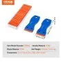 VEVOR Plastic Razor Blade Scraper, 2PCS Scraper Tool, 120PCS Plastic Blades, Cleaning Scraper Remover for Stickers, Decals, Adhesive, Labels, Paint from Glass, Car, Window, Caulk, No Scratches, Blue