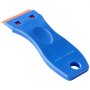 VEVOR Racletă cu lame de ras din plastic, 2 buc. Instrument de răzuire, 120 buc. Lame din plastic, Racletă de curățare pentru îndepărtarea autocolantelor, autocolantelor, adezivului, etichetelor, vopselei de pe sticlă, mașină, geam, silicon, fără zgârieturi, albastru