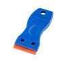 VEVOR Racletă cu lame de ras din plastic, 2 buc. Instrument de răzuire, 120 buc. Lame din plastic, Racletă de curățare pentru îndepărtarea autocolantelor, autocolantelor, adezivului, etichetelor, vopselei de pe sticlă, mașină, geam, silicon, fără zgârieturi, albastru