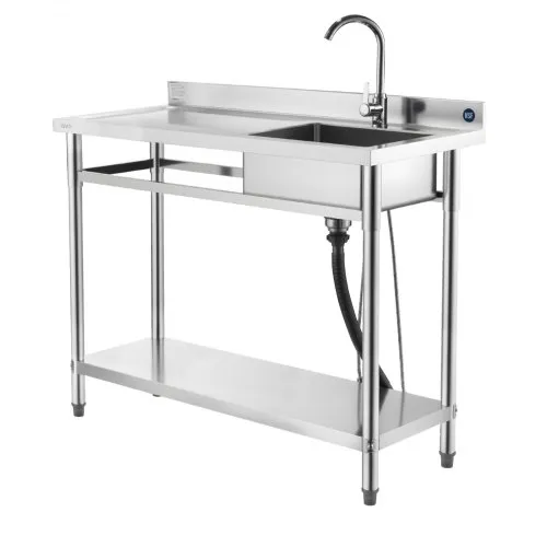 thumbnail image 2 of Outdoor Stainless Steel Sink Utility Sink Free Standing Single 2 of 11