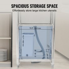 VEVOR Stainless Steel Utility Sink, 1 Compartment Free Standing Small Sink Include Faucet & legs, 16 x 13 x 8.7 in Commercial Single Bowl Sinks for Garage, Restaurant, Kitchen, Laundry