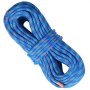 VEVOR 10.2mm Dynamic Climbing Rope, 40M(131ft) Outdoor Rock Climbing Rope 25KN Breaking Tension, Stretchable Fiber Rope with Steel Snap Hooks for Escape, Rappelling, Fire Rescue, Blue