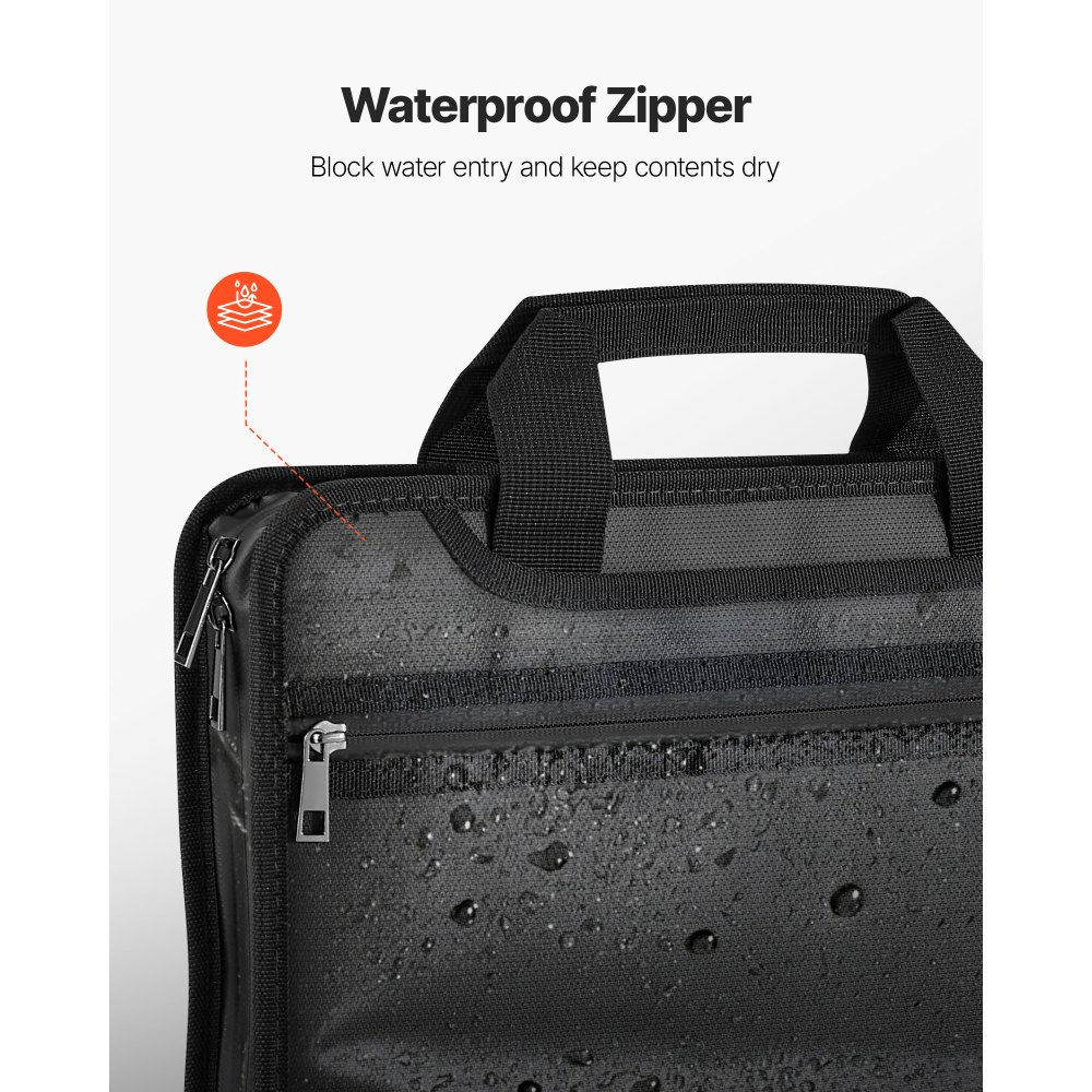 VEVOR Fireproof Document Bag, 1832 ℉ Heat Insulated Fireproof & Waterproof Bag, Portable Multi-Layer File Storage Security Organizer Home Office Travel Use, for Passports, Important Documents, Files