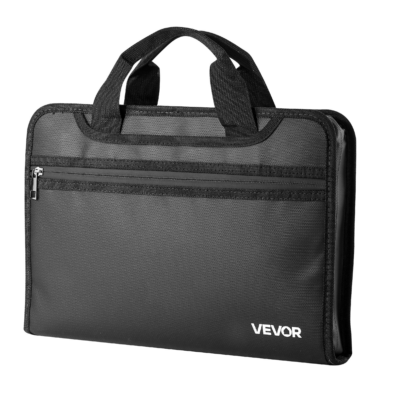 VEVOR Fireproof Document Bag, 1832 ℉ Heat Insulated Fireproof & Waterproof Bag, Portable Multi-Layer File Storage Security Organizer Home Office Travel Use, for Passports, Important Documents, Files