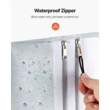 VEVOR Fireproof Document Bag, 2192 ℉ Heat Insulated Fireproof & Waterproof Bag with  Smooth Zipper, Portable File Storage Organizer Home Office Travel Use, for Passports, Important Documents, Files