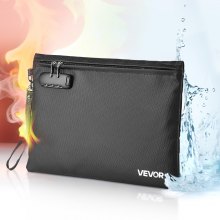 VEVOR Fireproof Document Bag, 1832 ℉ Heat Insulated Fireproof & Waterproof Bag with Lock, Portable File Storage Security Organizer Home Office Travel Use, for Passports, Important Documents & Files