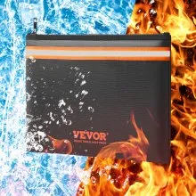 VEVOR Fireproof Document Bag, 13.4"x10" Fireproof Money Bag 2000℉, Fireproof and Waterproof Bag with A Card Pocket, Zipper, and Reflective Strip, for Money, Documents, Jewelry and Passport