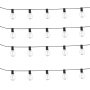 VEVOR Solar Outdoor String Lights, 100FT, 2700K Dimmable Patio Lights with Remote Control, 50 Solar Powered LED G40 Bulbs, Waterproof Hanging Lights for Outside Porch Backyard Garden Bistro Decor